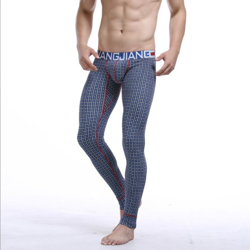 Online discount shop Australia - Men Cotton Printing Thermal Underwear Bottom Warm Long Johns Leggings Pants