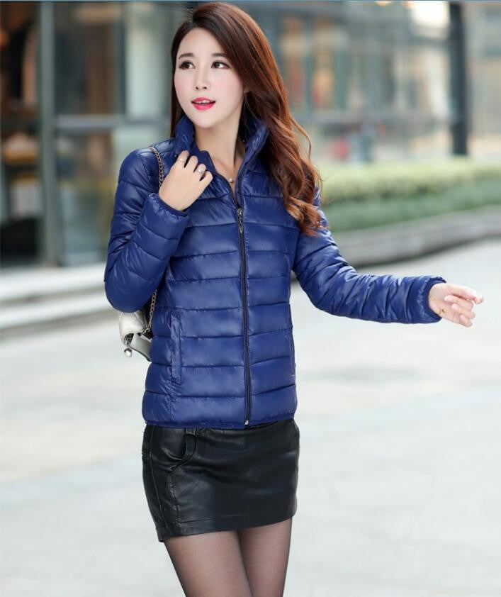 Winter Jacket Coat Women Winter Women Parka Short Slim Thickening Down Cotton-padded Jacket Female Outerwear Black Red-Dollar Bargains Online Shopping Australia