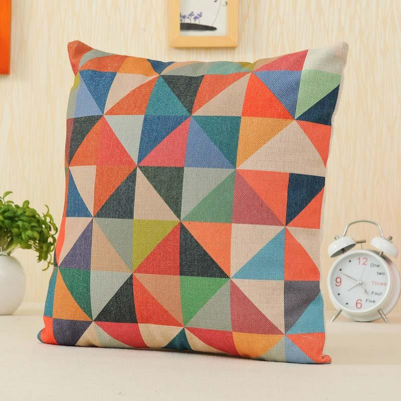 Top Finel Geometry Decorative throw Pillows case Linen Cotton Cushion Cover Creative decoration for Sofa Car covers 45X45cm