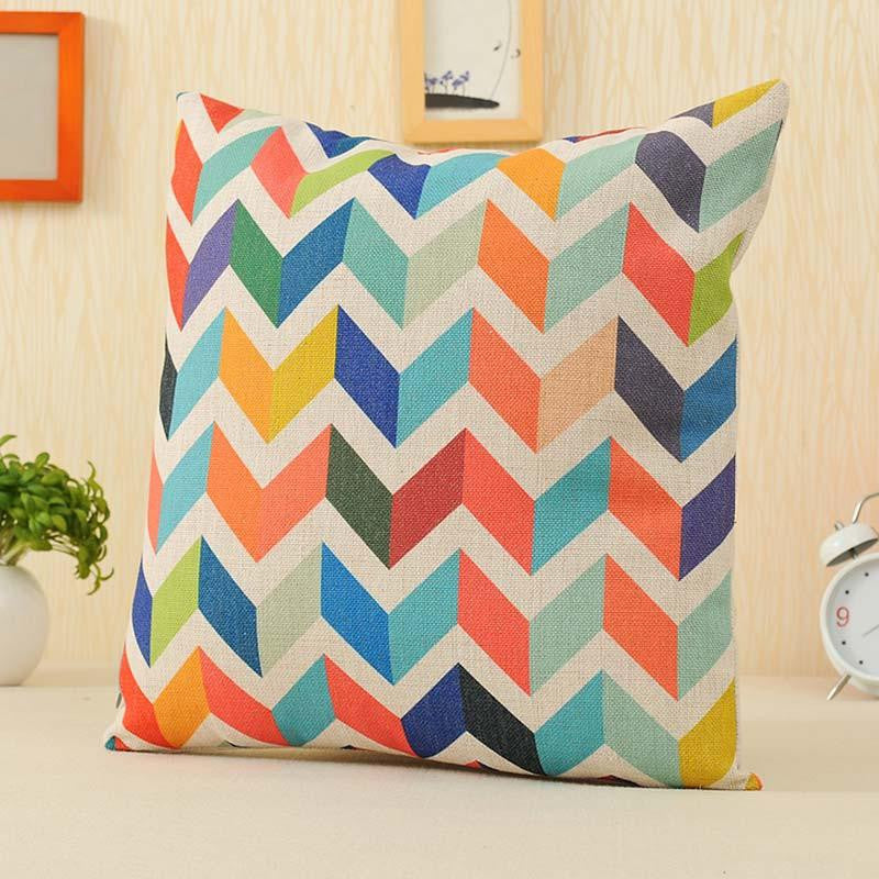 Top Finel Geometry Decorative throw Pillows case Linen Cotton Cushion Cover Creative decoration for Sofa Car covers 45X45cm