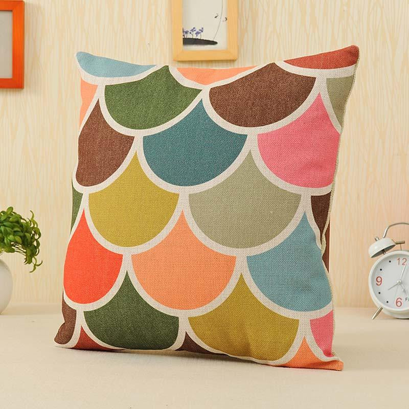 Top Finel Geometry Decorative throw Pillows case Linen Cotton Cushion Cover Creative decoration for Sofa Car covers 45X45cm