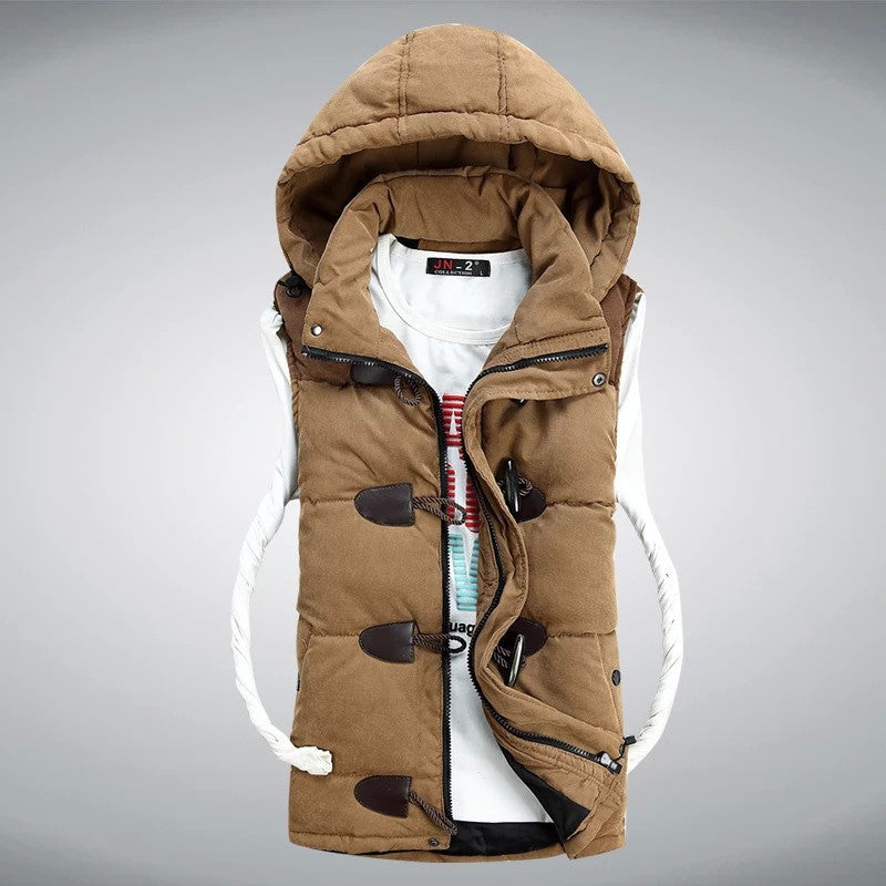 Online discount shop Australia - Men Down Vest Brand New Fashion Men's Sleeveless Jacket Casual Coat Cotton Brand  Outdoors Waistcoat