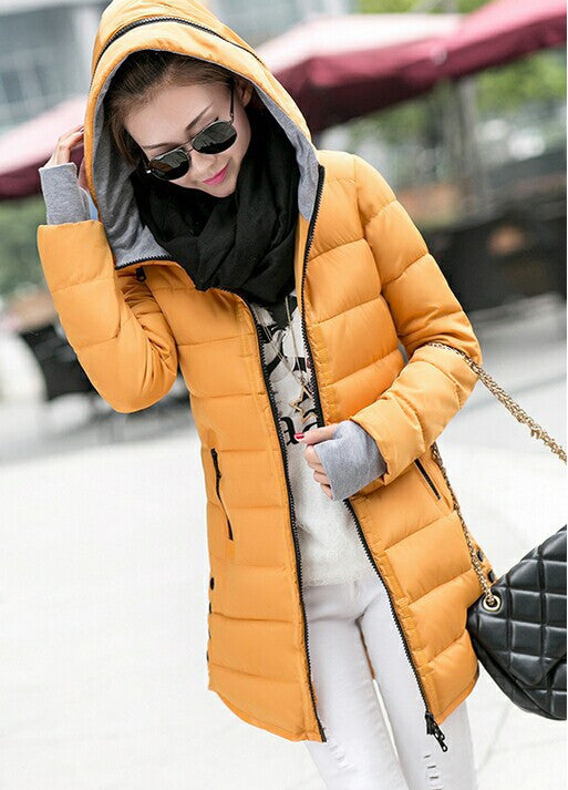 Women's Winter Jacket Medium-long Down Cotton Female Parkas Plus Size Winter Coat Women Slim Ladies Jackets And Coats-Dollar Bargains Online Shopping Australia