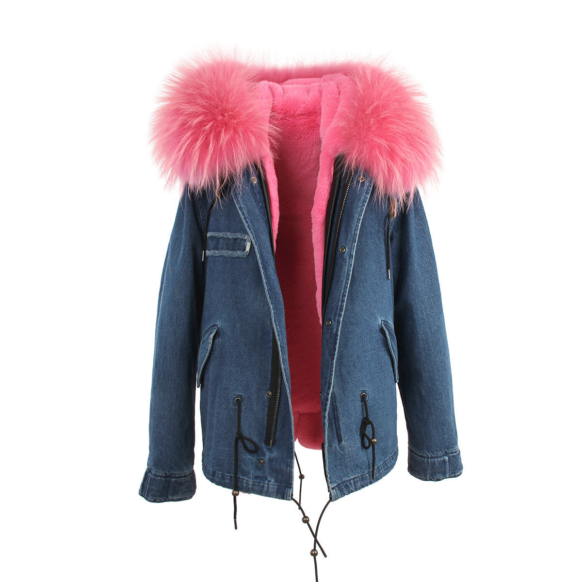 women's army green Large raccoon fur collar hooded coat parkas outwear 2 in 1 detachable lining winter jacket brand style-Dollar Bargains Online Shopping Australia