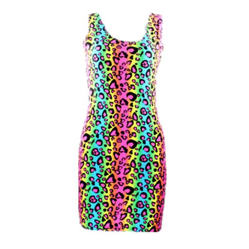 Women casual dress adventure time Tartan Red Neon simpsons print women dress bodycon punk dress