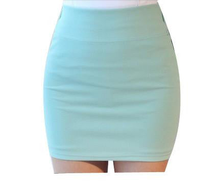 Trend Knitting High Candy color Packet buttock professional A-line skirt Summer short mini skirt women