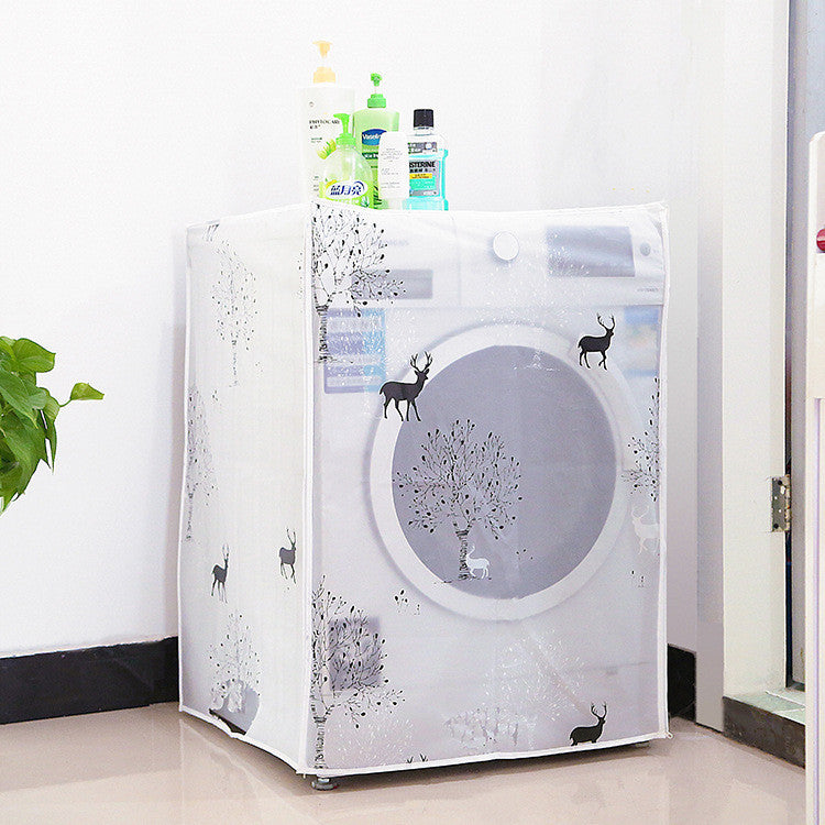 Transparent Waterproof Cover Washing Machine Family Expenses Automatic Turbine Roller Anti-dust Cover Washing Machine Sets-Dollar Bargains Online Shopping Australia