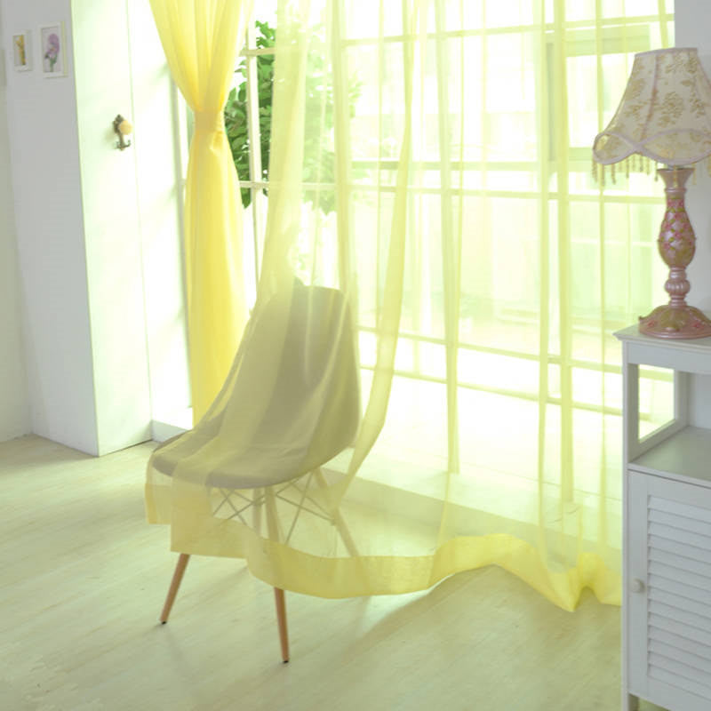 Online discount shop Australia - Fashion Colorful Solid Floral Tulle Voile Door Window Curtain Drape Panel Valances Scarf Divider New