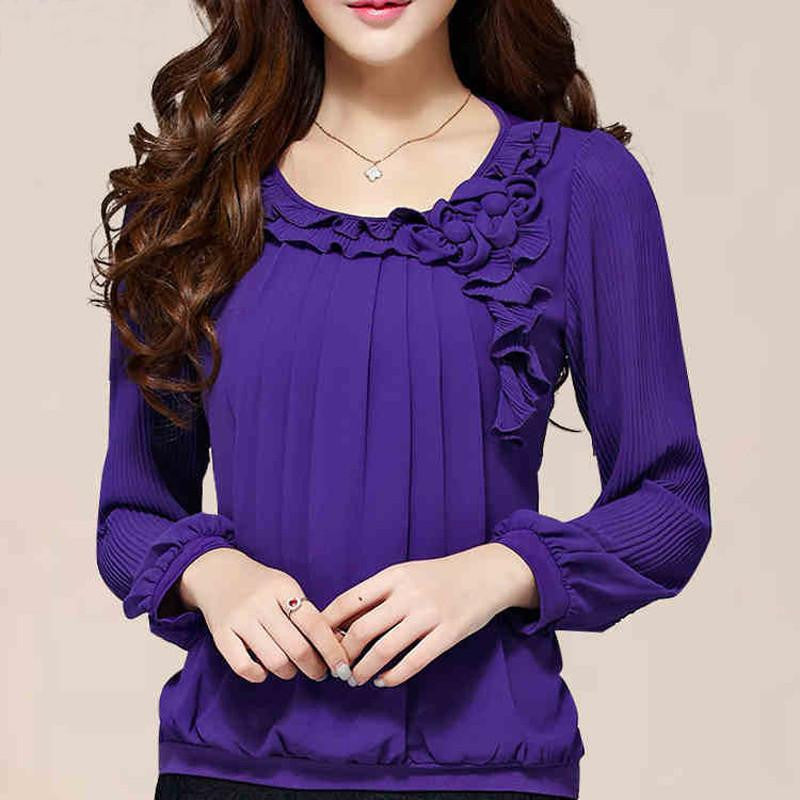 women blouses chiffon blouse tops woman clothes long sleeve
