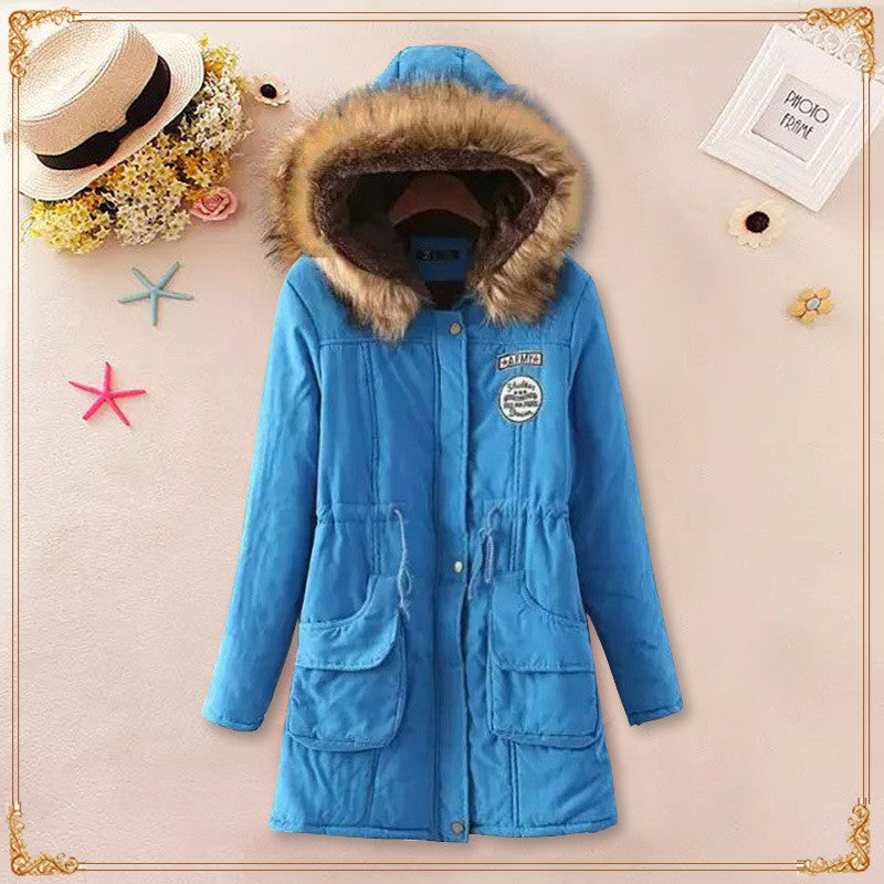 Thickening Warm Fur Collar Winter Coat Women Clothes Lamb Wool Jacket Hooded Parka Army Green Overcoat S-XXXL-Dollar Bargains Online Shopping Australia