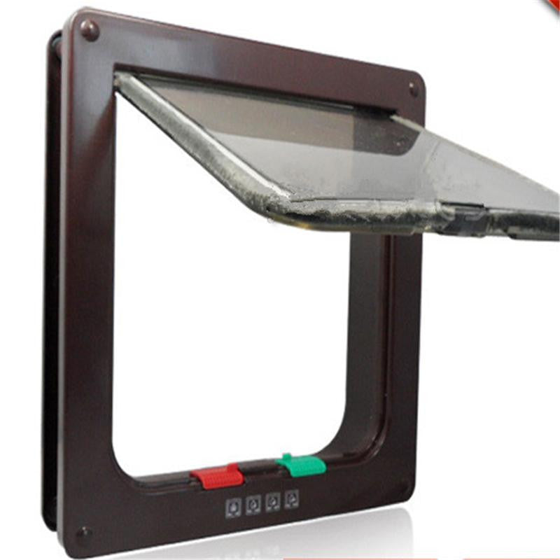4 way locking Lockable Cat Flap Door Kitten Dog Safe Lock Pet safety products-Dollar Bargains Online Shopping Australia