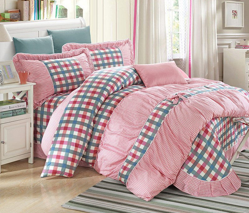 100% Cotton Classic Princess Polka Dot Girls Bedding Sets Bedroom Bed Sheet Duvet Cover Pillowcase Twin Queen King size-Dollar Bargains Online Shopping Australia