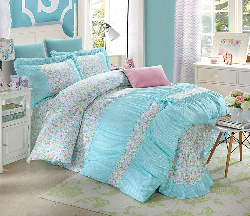 100% Cotton Classic Princess Polka Dot Girls Bedding Sets Bedroom Bed Sheet Duvet Cover Pillowcase Twin Queen King size-Dollar Bargains Online Shopping Australia