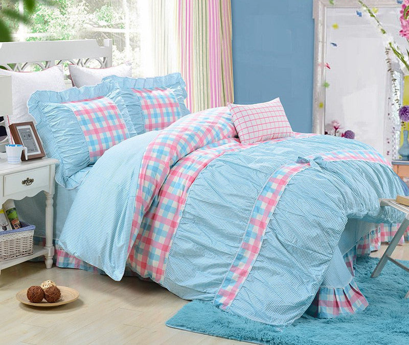 100% Cotton Classic Princess Polka Dot Girls Bedding Sets Bedroom Bed Sheet Duvet Cover Pillowcase Twin Queen King size-Dollar Bargains Online Shopping Australia