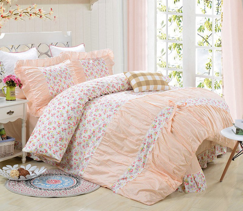100% Cotton Classic Princess Polka Dot Girls Bedding Sets Bedroom Bed Sheet Duvet Cover Pillowcase Twin Queen King size-Dollar Bargains Online Shopping Australia