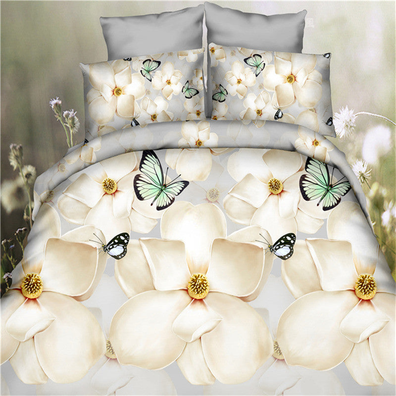4pcs 3d bed set bedding sets High pillowcase reactive printed bedclothes queen size bed linen-Dollar Bargains Online Shopping Australia