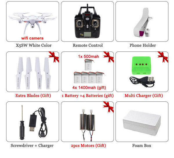 SYMA X5SW / X5SW-1 WIFI RC Drone Quadcopter with FPV Camera Headless 6-Axis Real Time RC Helicopter Quad copter Toys-Dollar Bargains Online Shopping Australia