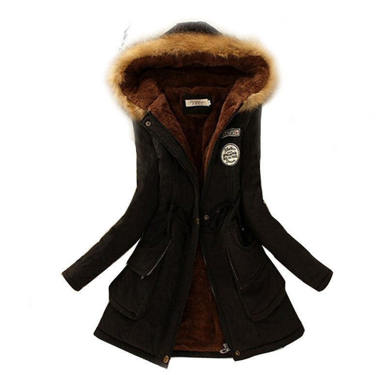 Womens Winter Down Coat Jackets Women Thicken Warm Winter Fur Collar Plus Size Parkas for Women Long Down Parka-Dollar Bargains Online Shopping Australia