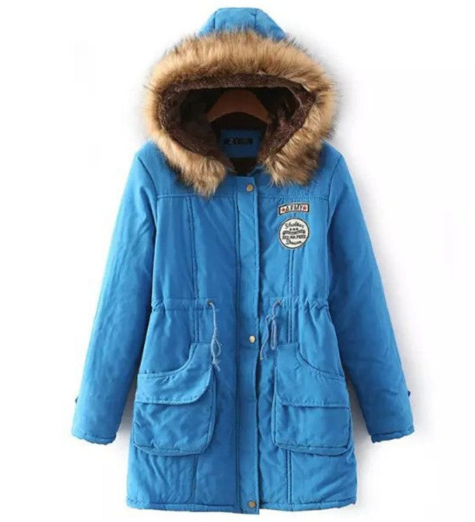 Womens Winter Down Coat Jackets Women Thicken Warm Winter Fur Collar Plus Size Parkas for Women Long Down Parka-Dollar Bargains Online Shopping Australia