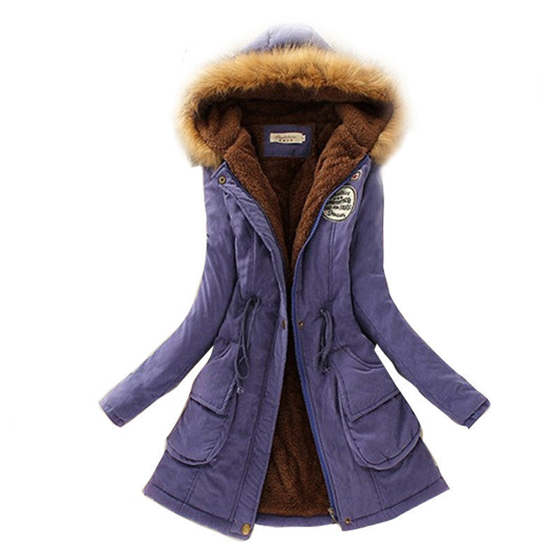 Womens Winter Down Coat Jackets Women Thicken Warm Winter Fur Collar Plus Size Parkas for Women Long Down Parka-Dollar Bargains Online Shopping Australia