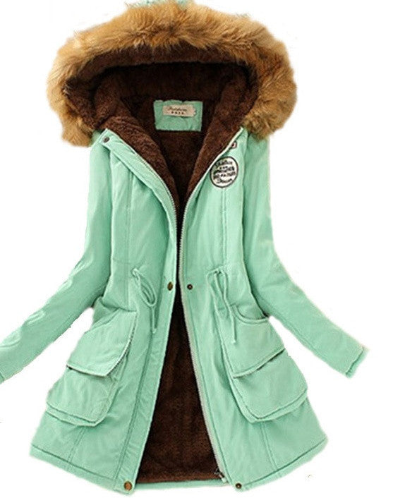 Womens Winter Down Coat Jackets Women Thicken Warm Winter Fur Collar Plus Size Parkas for Women Long Down Parka-Dollar Bargains Online Shopping Australia