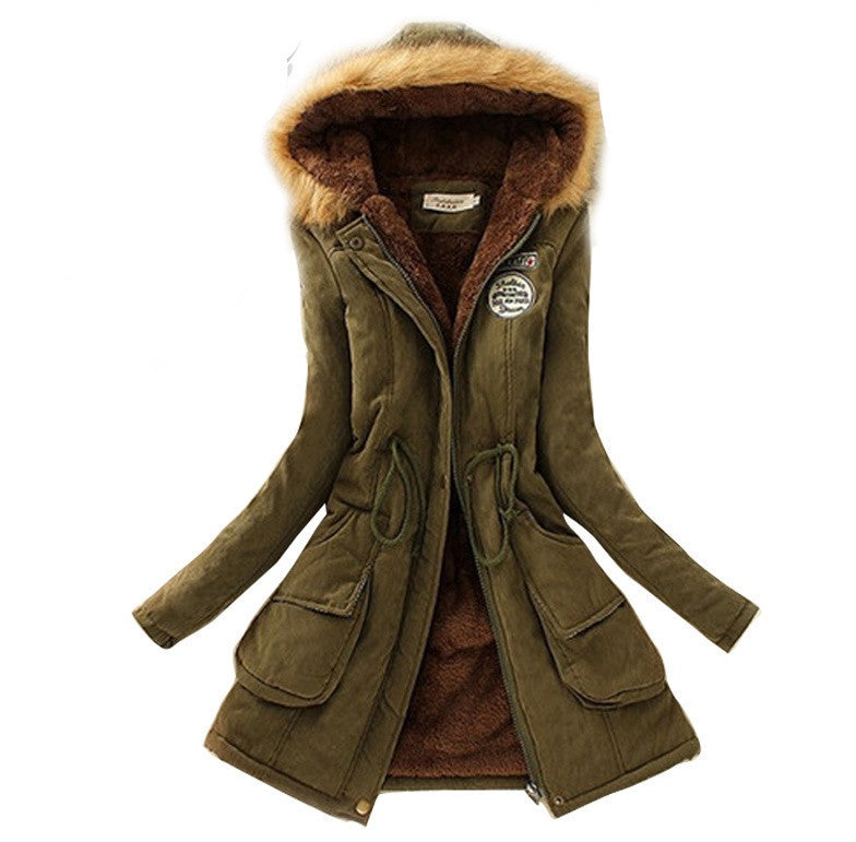 Womens Winter Down Coat Jackets Women Thicken Warm Winter Fur Collar Plus Size Parkas for Women Long Down Parka-Dollar Bargains Online Shopping Australia