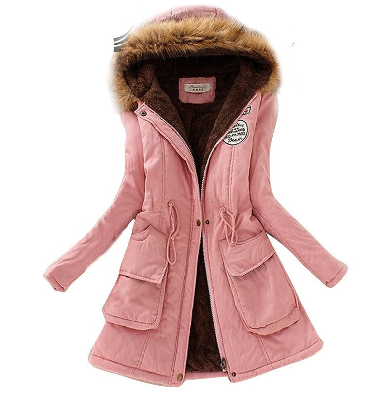 Womens Winter Down Coat Jackets Women Thicken Warm Winter Fur Collar Plus Size Parkas for Women Long Down Parka-Dollar Bargains Online Shopping Australia