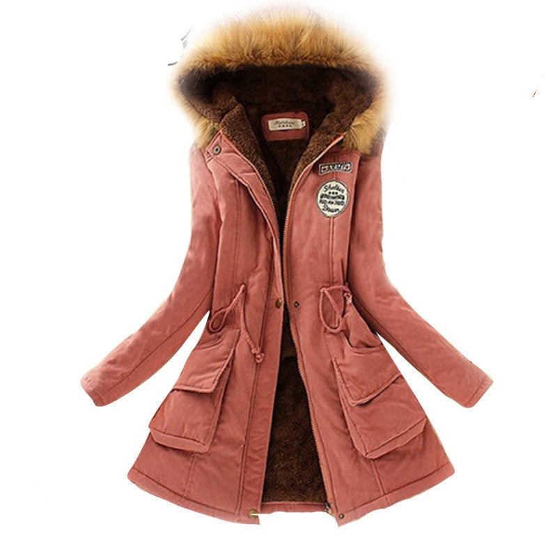 Womens Winter Down Coat Jackets Women Thicken Warm Winter Fur Collar Plus Size Parkas for Women Long Down Parka-Dollar Bargains Online Shopping Australia