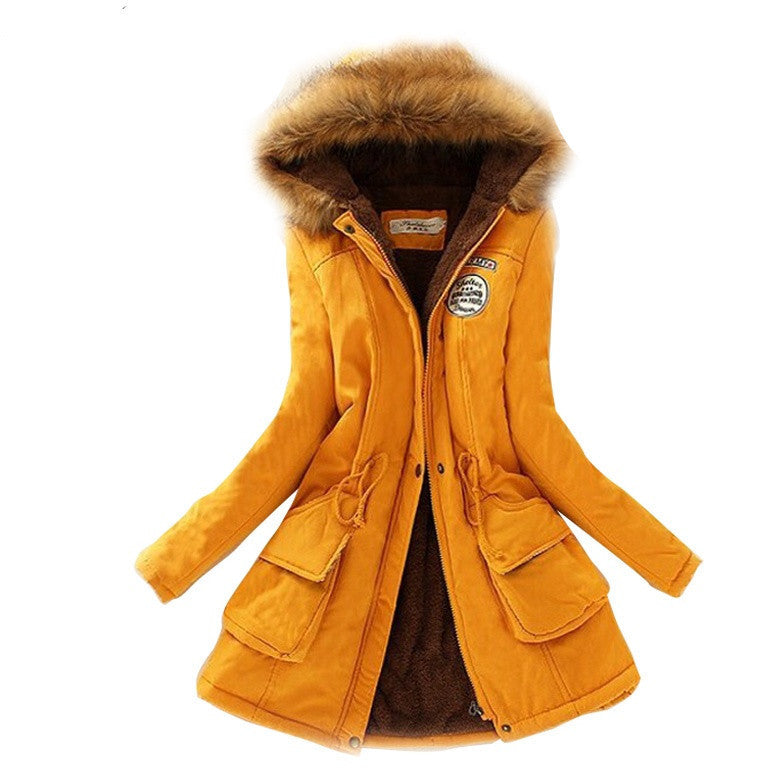 Womens Winter Down Coat Jackets Women Thicken Warm Winter Fur Collar Plus Size Parkas for Women Long Down Parka-Dollar Bargains Online Shopping Australia