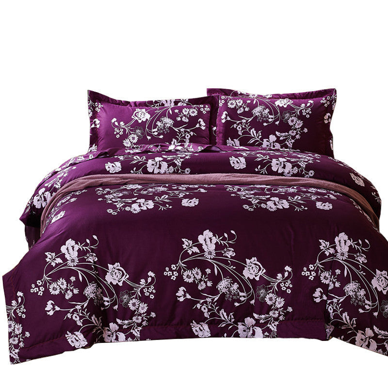 Online discount shop Australia - Bedding Set Queen Full Size Bedlinen (1pc comforter case+1pc bedsheet+2pc pillowcases) 4pc Duvet Cover Sets