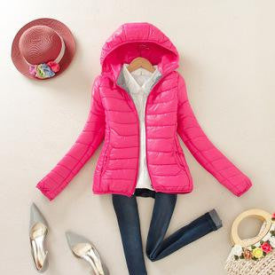 Women Winter Jacket Female Coat Ultra Light Down Coats Woman's Hooded Short Jackets Plus Size Parkas B998-Dollar Bargains Online Shopping Australia