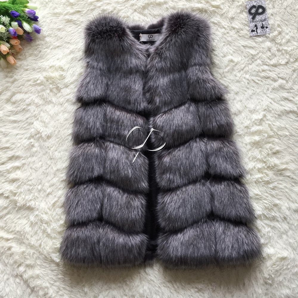 Winter Coat Women Fashion Import Overcoat Whole Peel Fox Fur Faux Vest High-Grade Cappa Fur Coat Leisure Women Coat-Dollar Bargains Online Shopping Australia