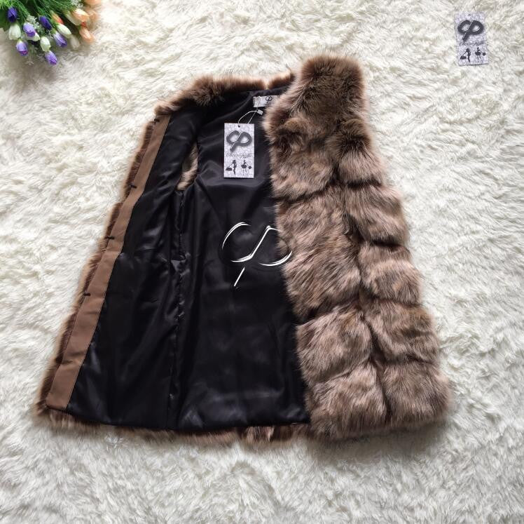 Winter Coat Women Fashion Import Overcoat Whole Peel Fox Fur Faux Vest High-Grade Cappa Fur Coat Leisure Women Coat-Dollar Bargains Online Shopping Australia