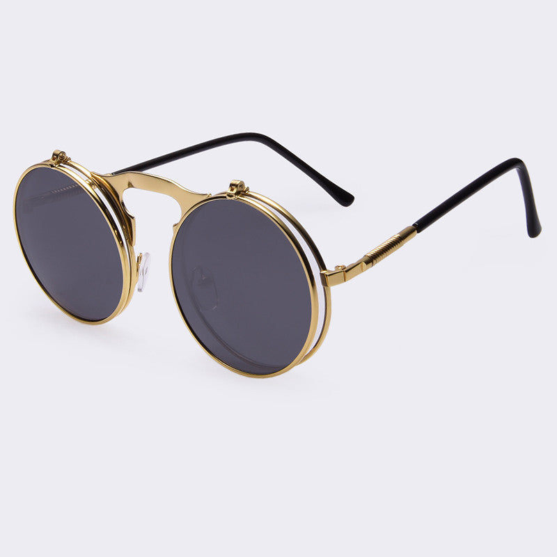 VINTAGE STEAMPUNK Sunglasses round Designer steam punk Metal women COATING SUNGLASSES Men Retro CIRCLE SUN GLASSES-Dollar Bargains Online Shopping Australia