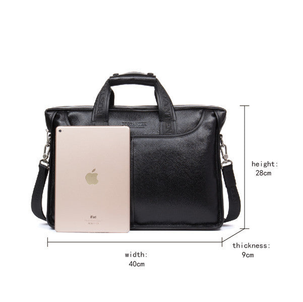 Fashion Genuine Leather Men Bag Famous Brand Shoulder Bag Messenger Bags Causal Handbag Laptop Briefcase Male-Dollar Bargains Online Shopping Australia
