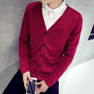 206 Button wool cashmere sweater male outerwear cardigan autumn man imported sweater cardigan M-5xl Plus-Dollar Bargains Online Shopping Australia