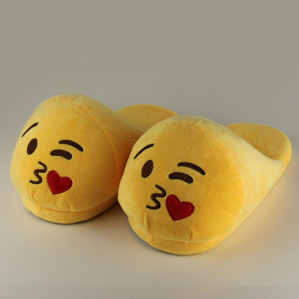Funny Mens Plush Slippers Indoor Shoes House Cute Women Slippers Emoji Shoes Warm House Slipper-Dollar Bargains Online Shopping Australia