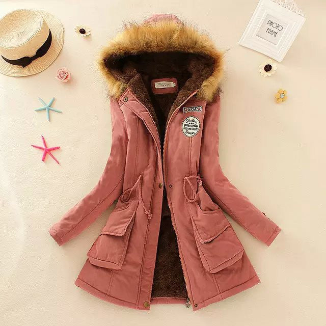 Thicken Warm Winter Fur Collar Jackets for Women Women's Long Down Parka Plus Size 3XL Parka Hoodies Parkas for Women-Dollar Bargains Online Shopping Australia