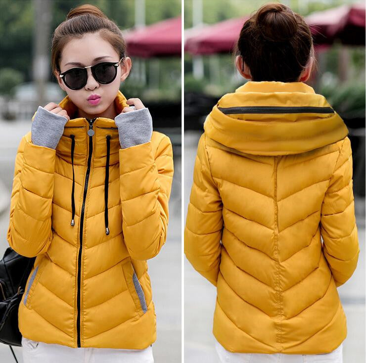 Wadded Winter Jacket Women Cotton Short Jacket Fashion Girls Padded Slim Plus Size Parkas Stand collar Coat DT1-Dollar Bargains Online Shopping Australia