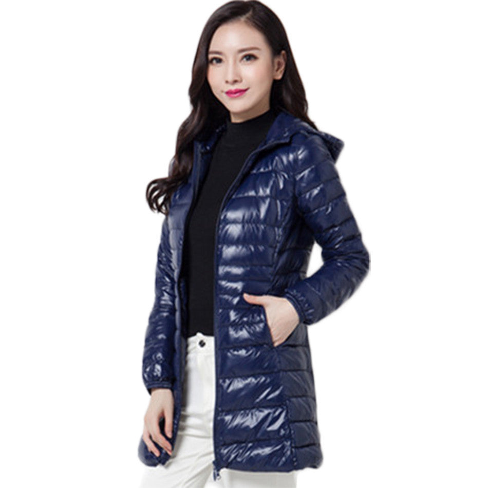 Brand Ladies Long Spring Autumn Overcoat Women Ultra Light 90% White Duck Down Coat With Bag ladies' Jackets-Dollar Bargains Online Shopping Australia