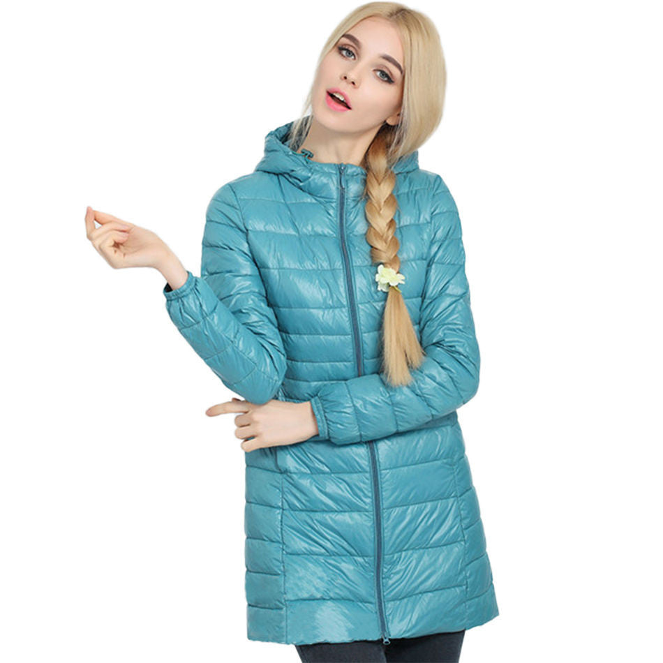 Brand Ladies Long Spring Autumn Overcoat Women Ultra Light 90% White Duck Down Coat With Bag ladies' Jackets-Dollar Bargains Online Shopping Australia