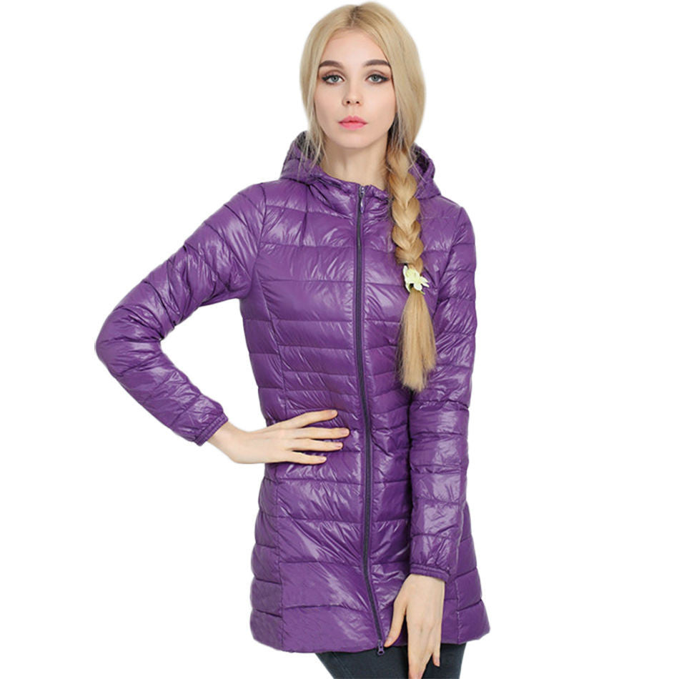 Brand Ladies Long Spring Autumn Overcoat Women Ultra Light 90% White Duck Down Coat With Bag ladies' Jackets-Dollar Bargains Online Shopping Australia