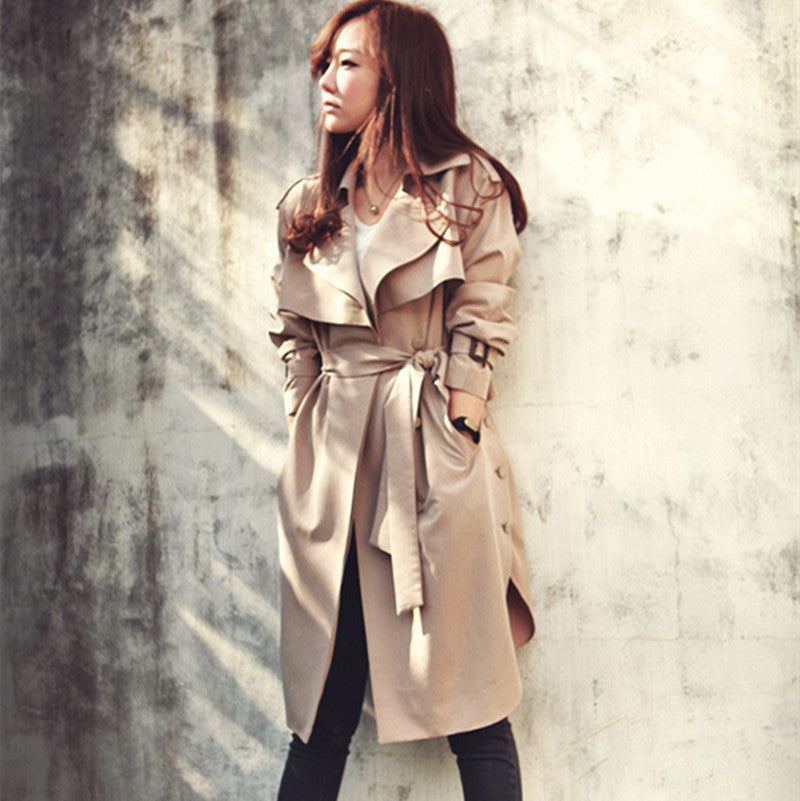 Fashion Long Trench Coat For Women Autumn Spring Trench Coats Outerwear Loose Coat Gabardina Mujer Trench HO851770-Dollar Bargains Online Shopping Australia