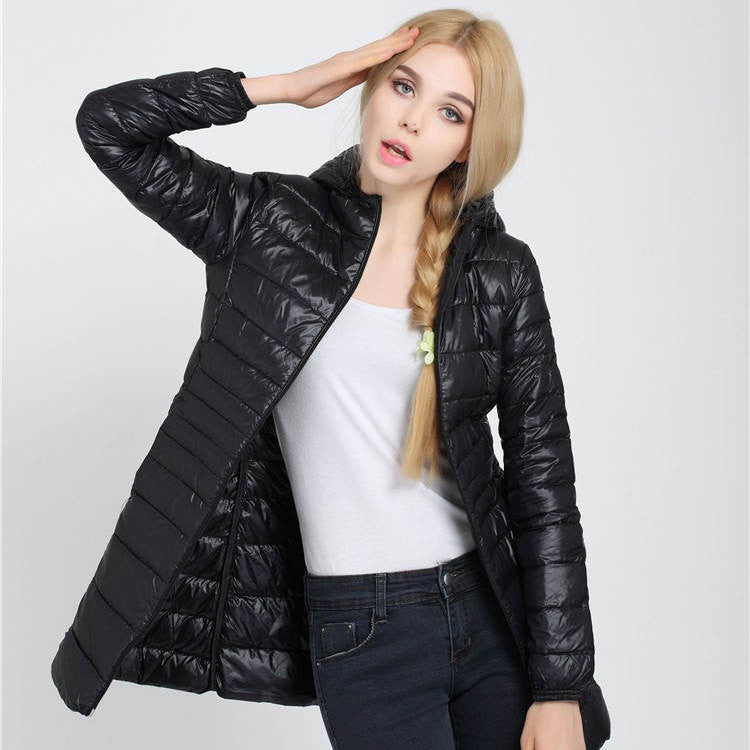 Snowka Down Parka Famous Brand Designer Winter Jacket Women Long White Duck Down Jacket Outwear Ultralight Hooded Thin Coat-Dollar Bargains Online Shopping Australia