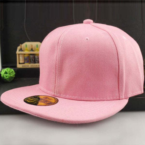 Adjustable Men Women Baseball Cap Solid Hip Hop Snapback Flat Peaked Hat Visor-Dollar Bargains Online Shopping Australia