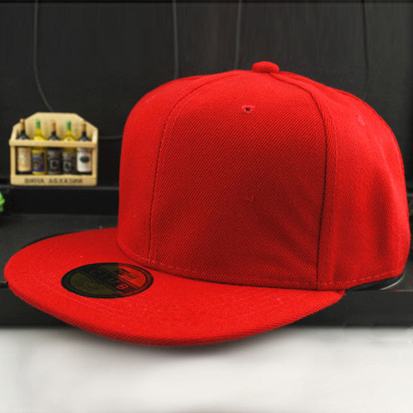 Adjustable Men Women Baseball Cap Solid Hip Hop Snapback Flat Peaked Hat Visor-Dollar Bargains Online Shopping Australia