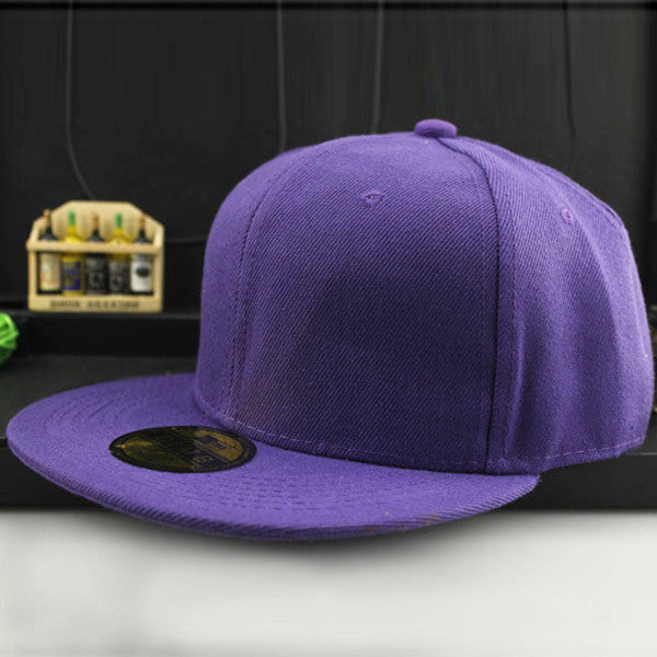 Adjustable Men Women Baseball Cap Solid Hip Hop Snapback Flat Peaked Hat Visor-Dollar Bargains Online Shopping Australia