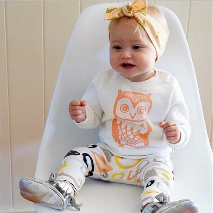 baby girls clothing set Hair band+T shirt+Pants born 3pcs/set flower clothes suit-Dollar Bargains Online Shopping Australia