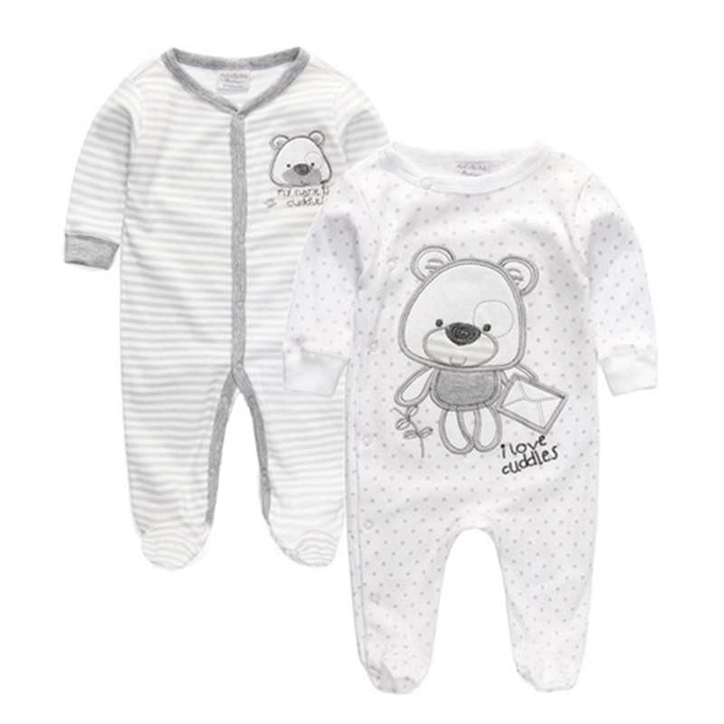 2 Pcs/lot born Baby Girl Clothes 100%Cotton Baby Girl Boy Romper Cotton Long Sleeve Unisex Infant Clothing-Dollar Bargains Online Shopping Australia