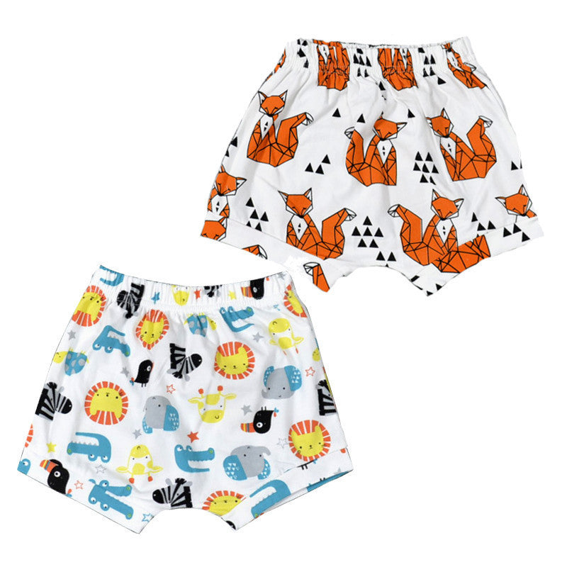 2Pcs/Lot Cute Cartoon Animal Fox Panda Pattern Baby Short For Infants Clothing Girls Boys Harem PP Shorts Pants Toddler Bloomers-Dollar Bargains Online Shopping Australia